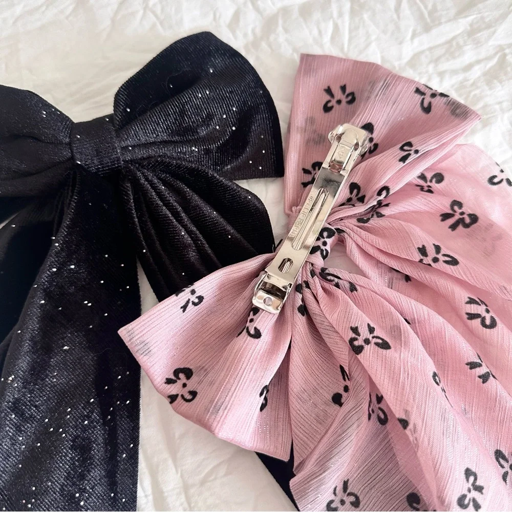 Elegant Bow Hair Clip Set